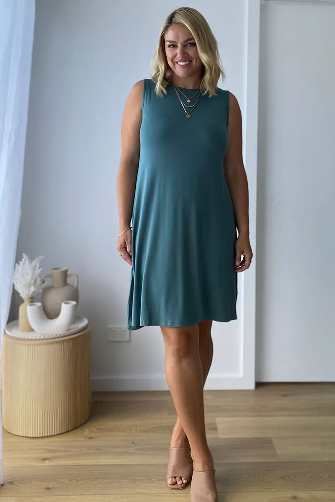 Adele Dress - Silver Pine