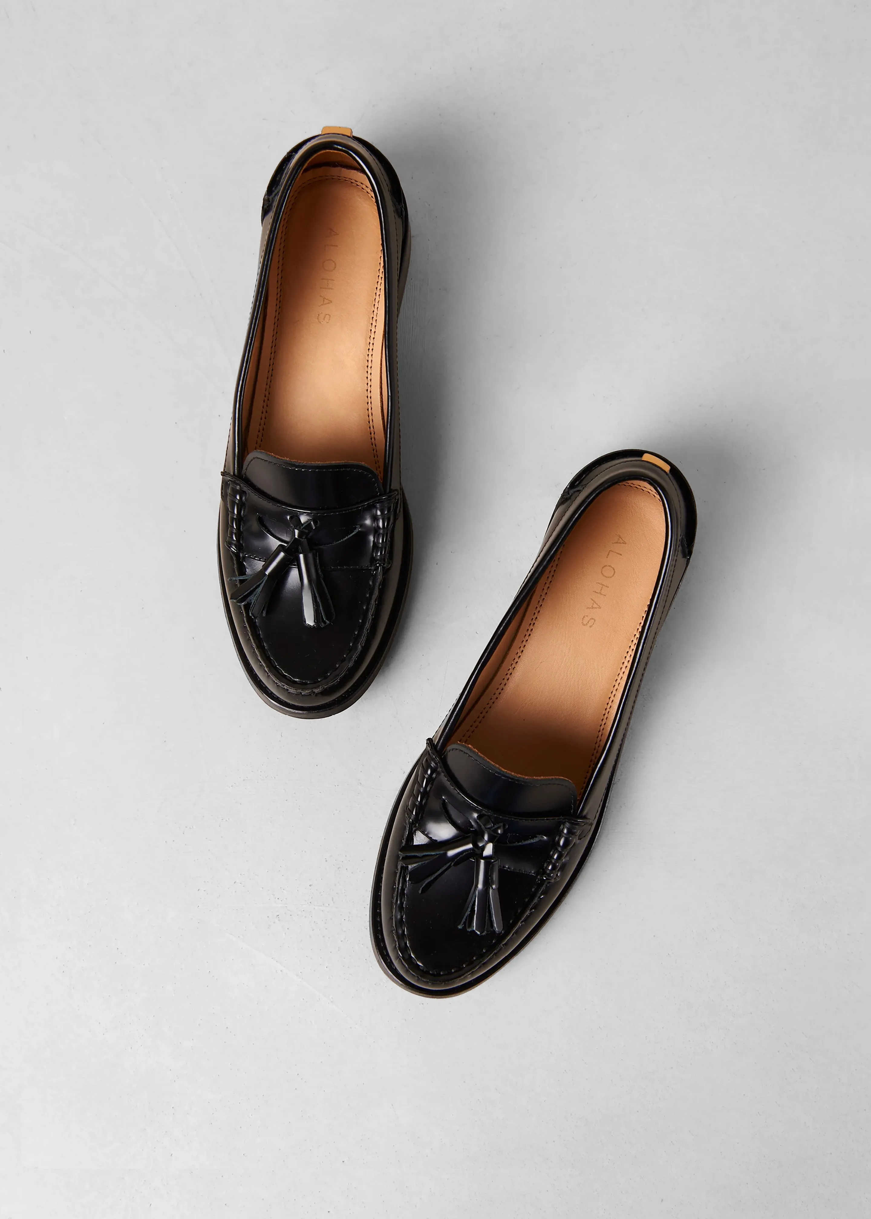 Alohas Terrane Leather Loafers - Black