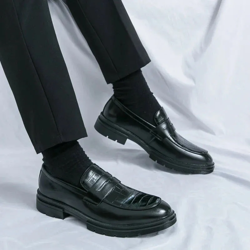 Amozae- Sinwol Croc Patent Sleek Loafers