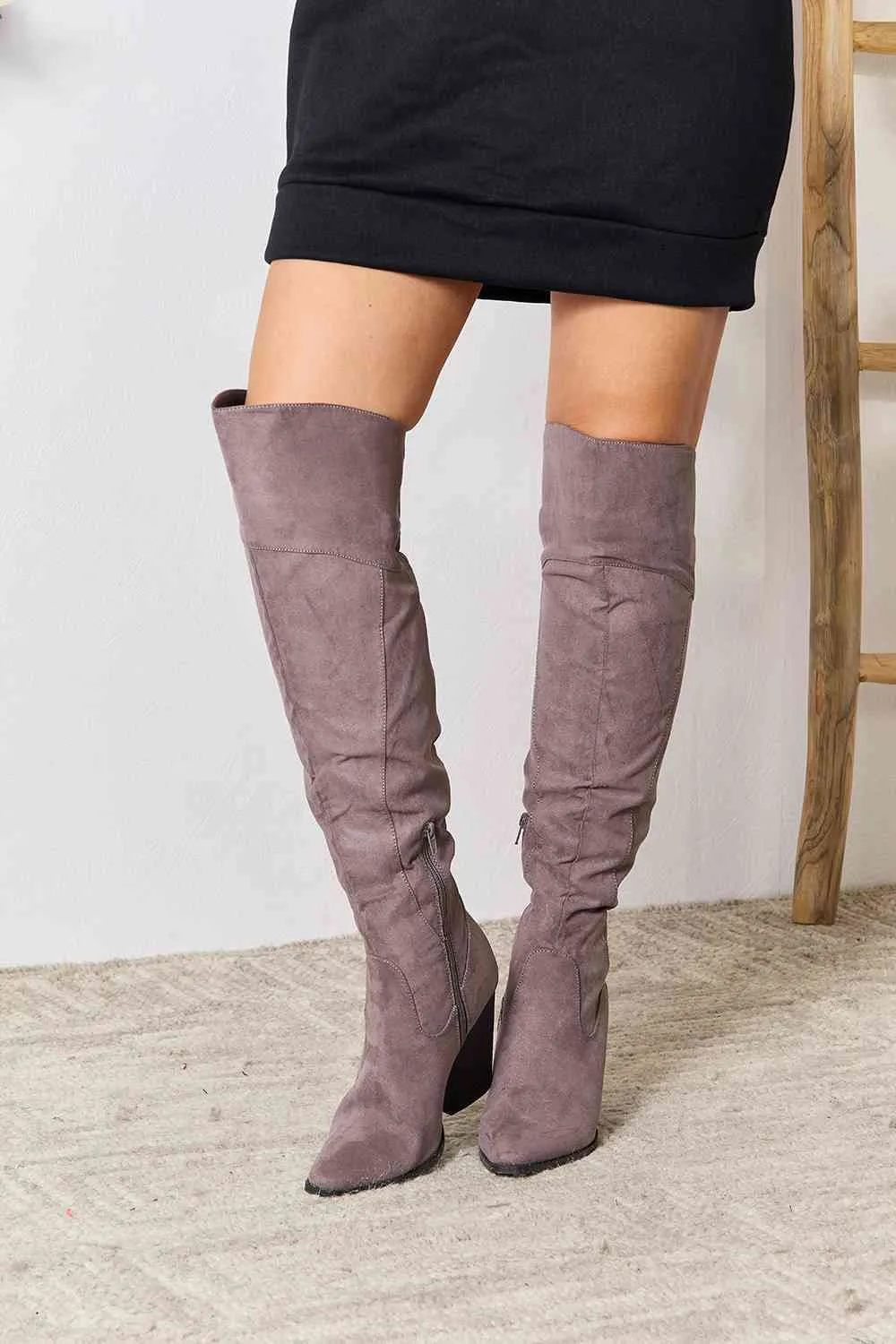 *APP EXCLUSIVE* Block Heel Knee High Boots