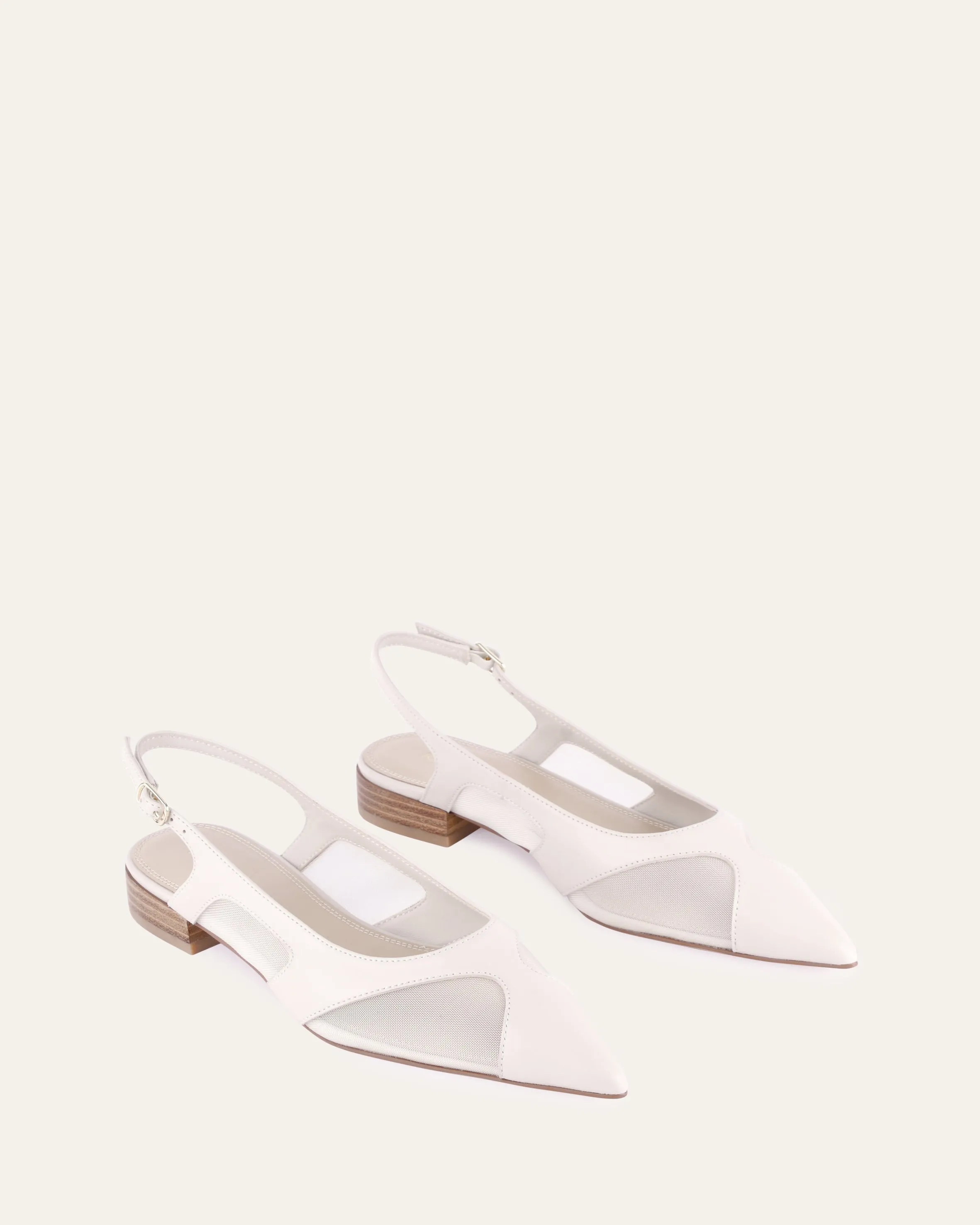 ARBOR DRESS FLATS OFF WHITE MULTI