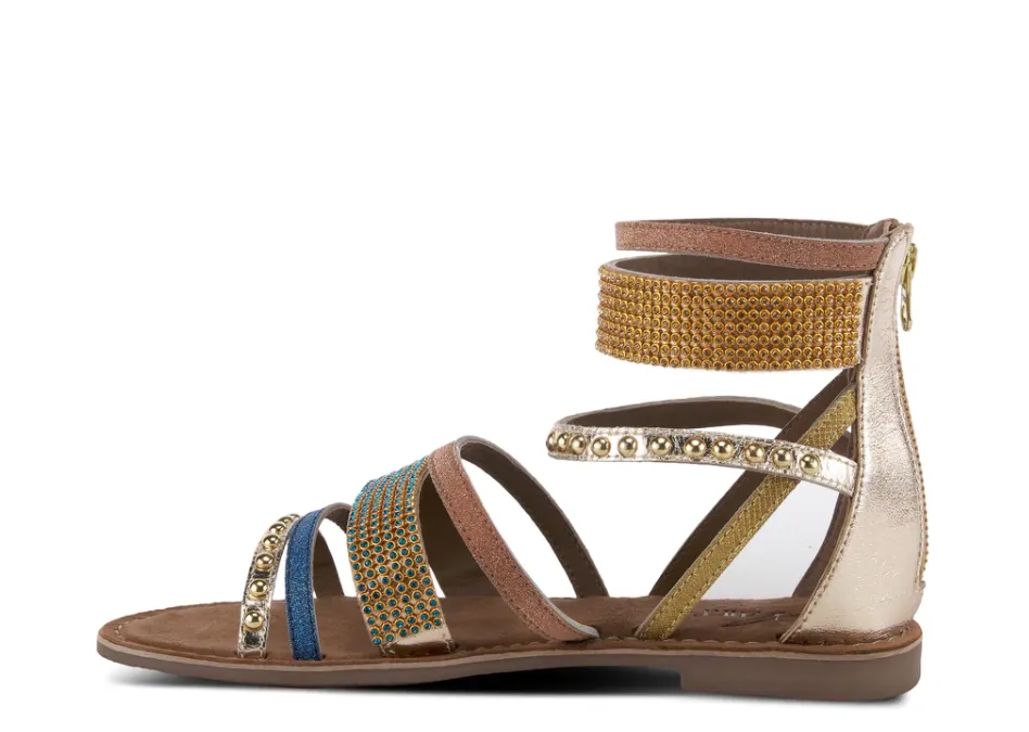 Azura BELALIA - GLDM Gold Multi Leather SlingBack Sandals