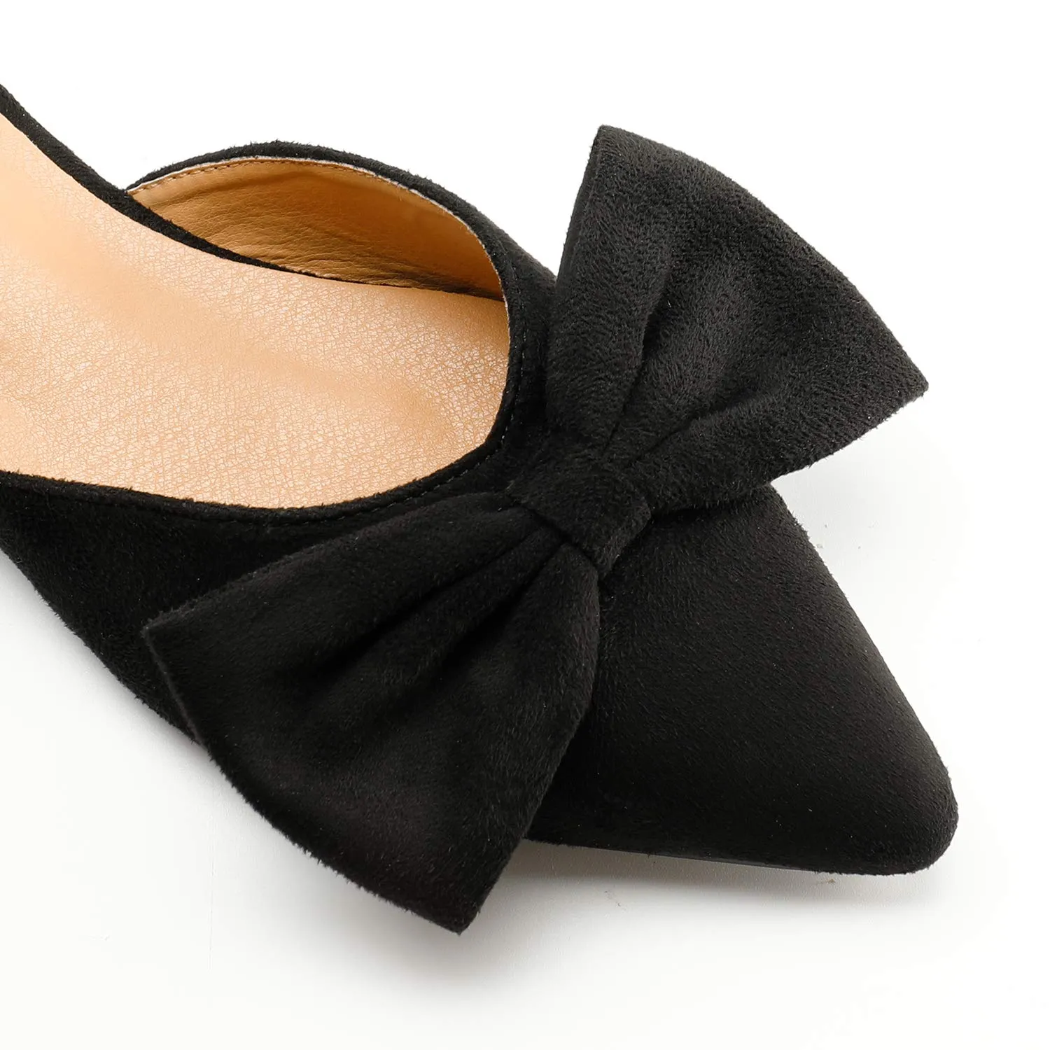 Backless Bow Pointed Toe Mules