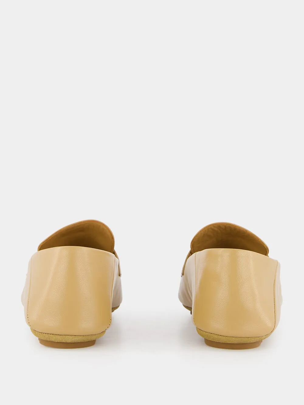 Beige Nappa-Leather Loafers