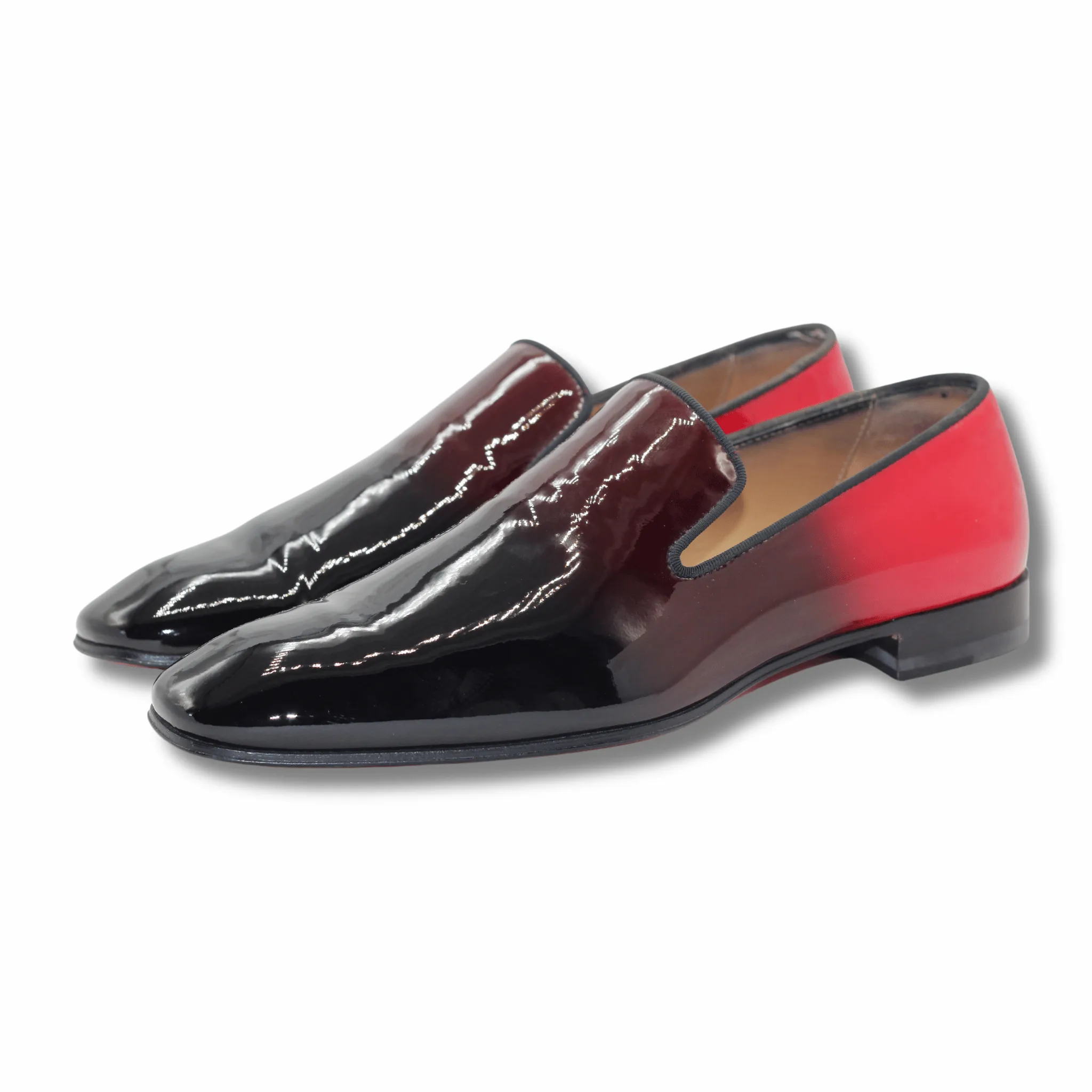 Bespoke Two-Tone Shoes – Tailored to Your Taste Artisan-Crafted Leather Loafers Shoes Your Impeccable Style Premium Patent Leather Shoes Slip-on Shoes, Whole Cut Shoes, for Mens