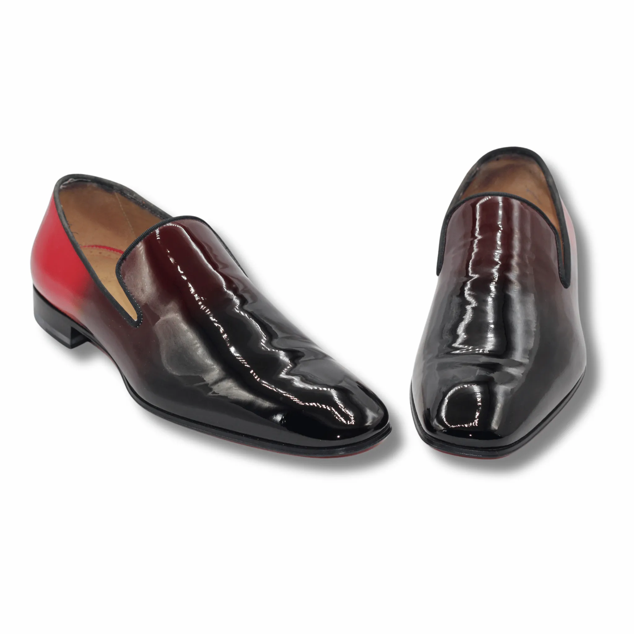 Bespoke Two-Tone Shoes – Tailored to Your Taste Artisan-Crafted Leather Loafers Shoes Your Impeccable Style Premium Patent Leather Shoes Slip-on Shoes, Whole Cut Shoes, for Mens