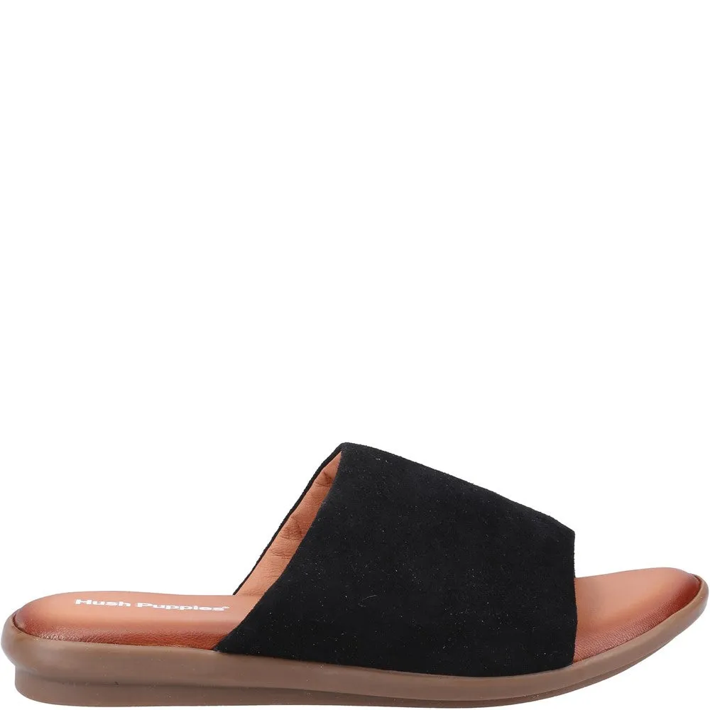 Black Krystal Mule Sandals