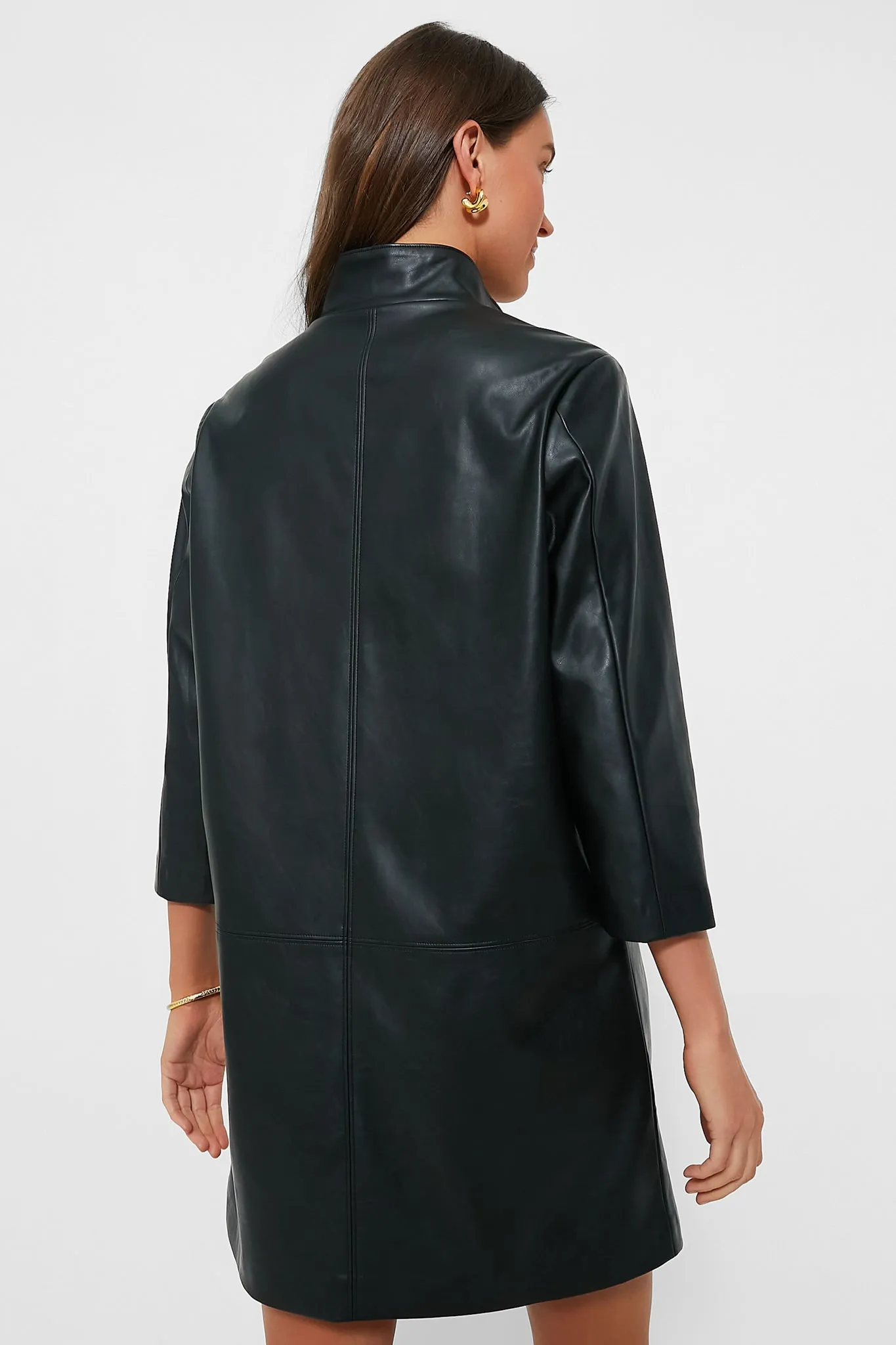 Black Leather Clifton Dress