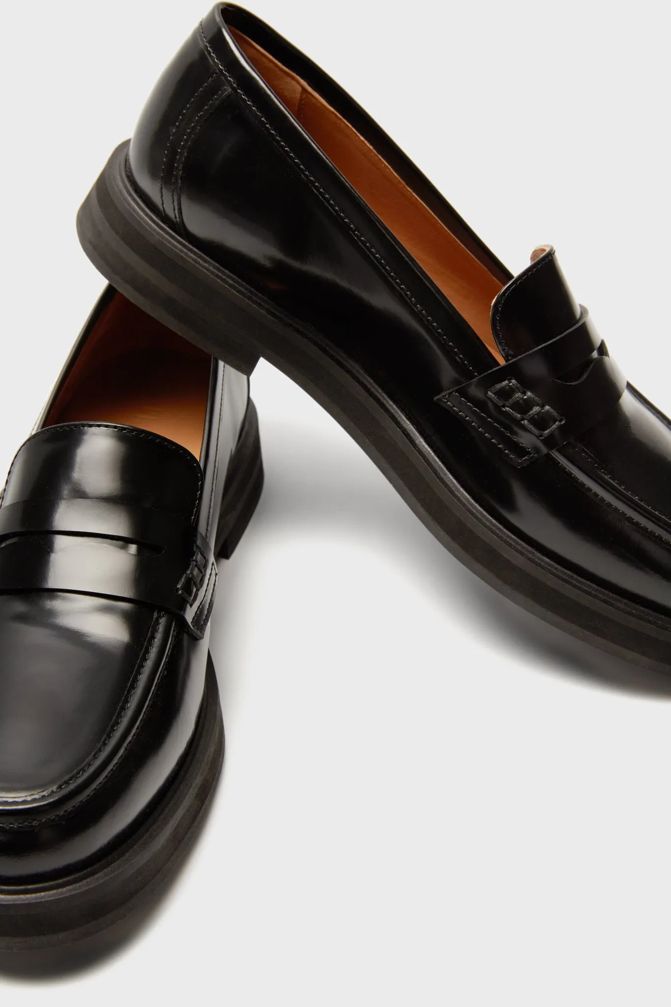 Black Patent Leather Sadie Loafers