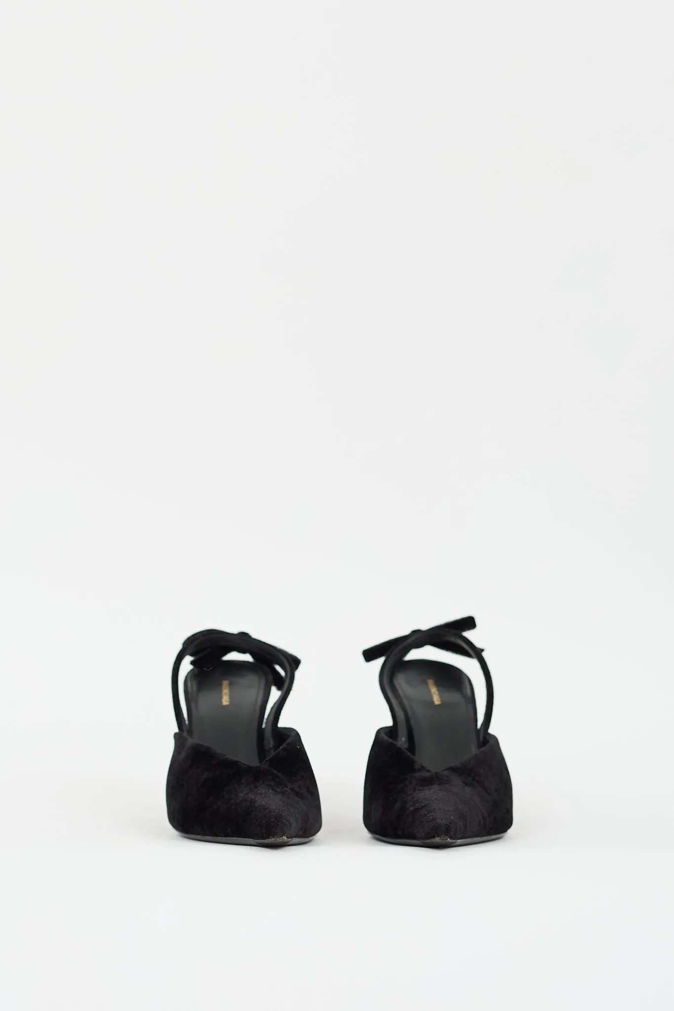 Black Velvet Bow Slingback Pump