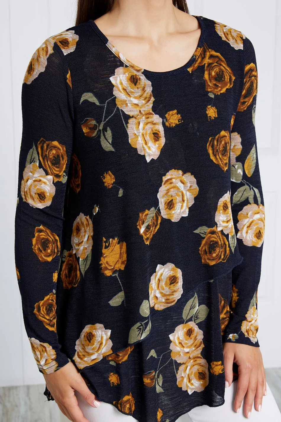 BOBBI FLORAL DOUBLE LAYERED TOP