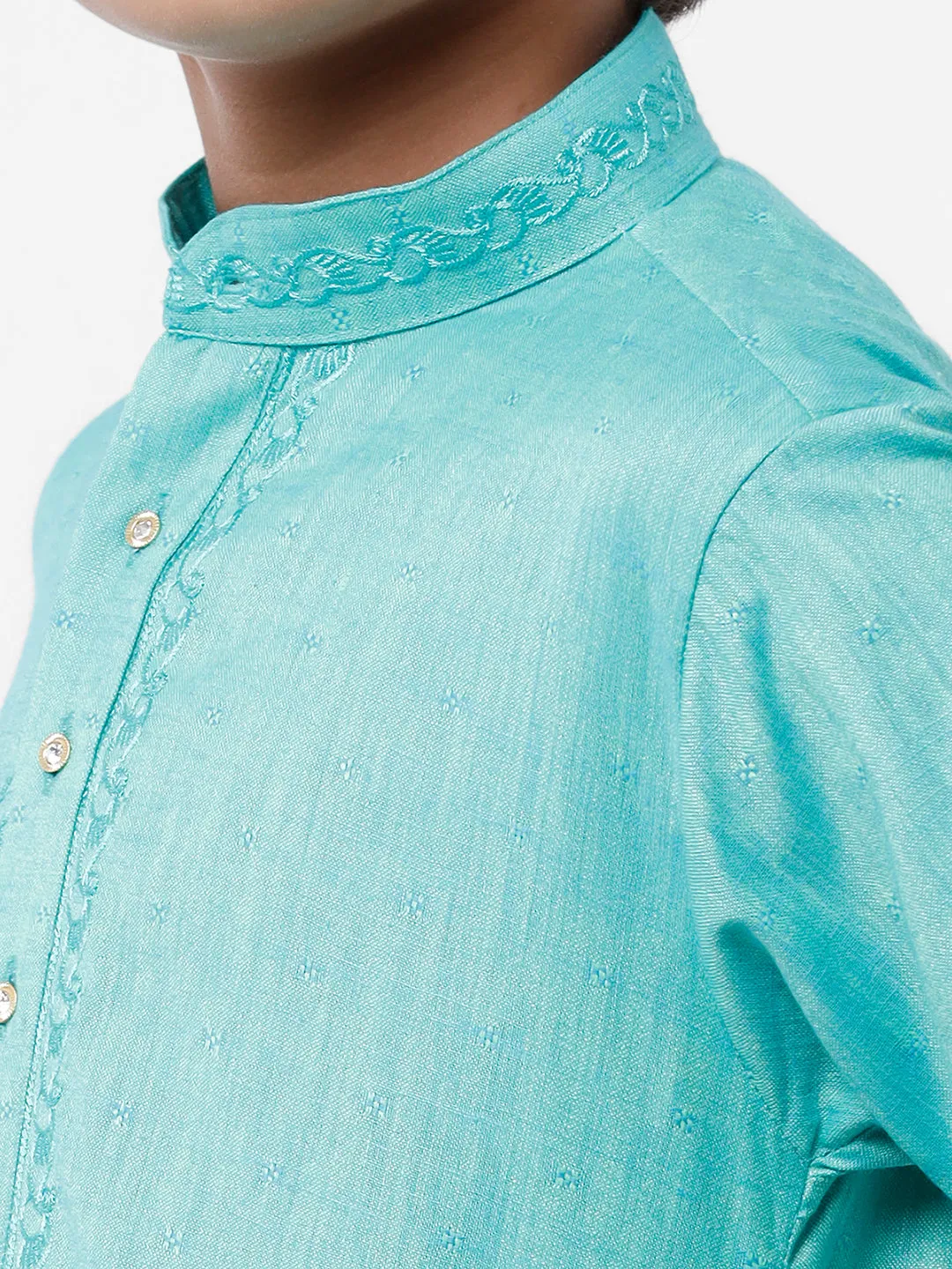 Boys Best Kurta Pyjama Set Blue