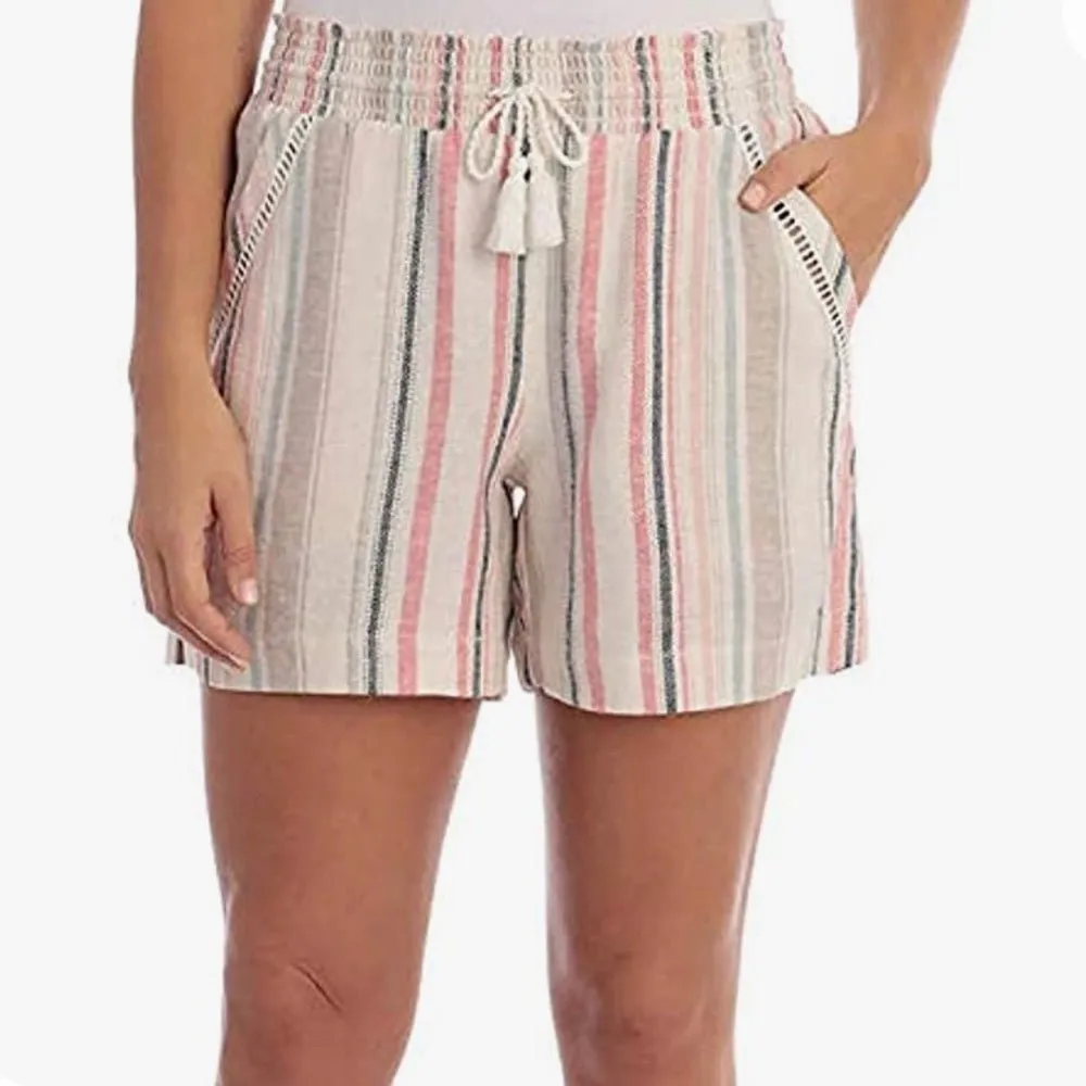 Briggs New York Women's Linen Blend Pull-On Shorts