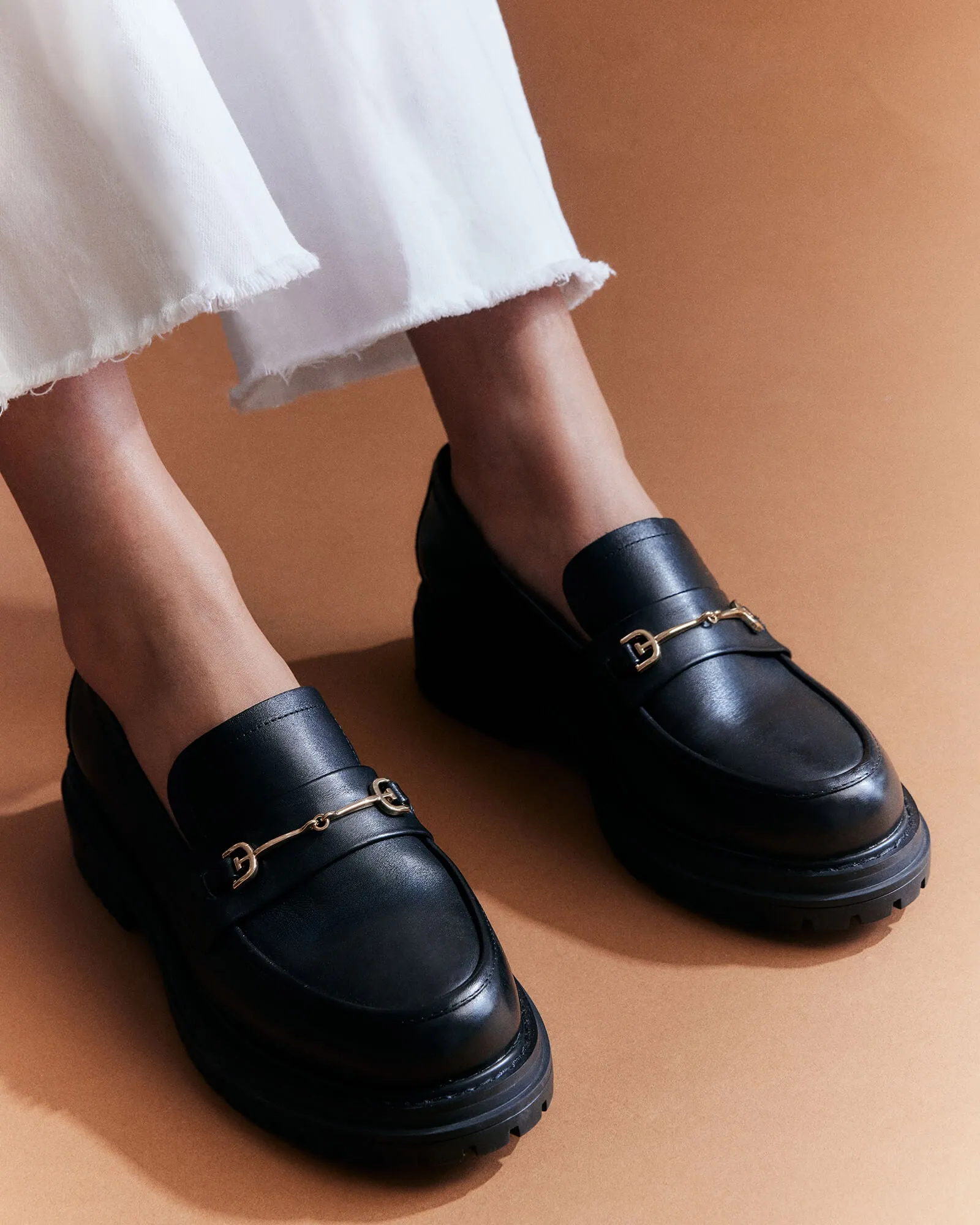 BRIXTON LOAFERS BLACK LEATHER