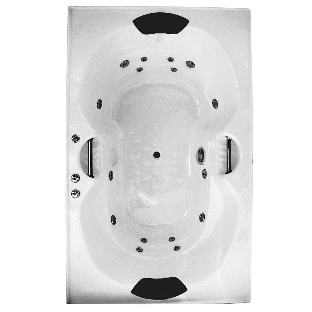 Broadway Bathroom Andorra 1790mm Spa With Electronic Touch Pad 12 Jets White