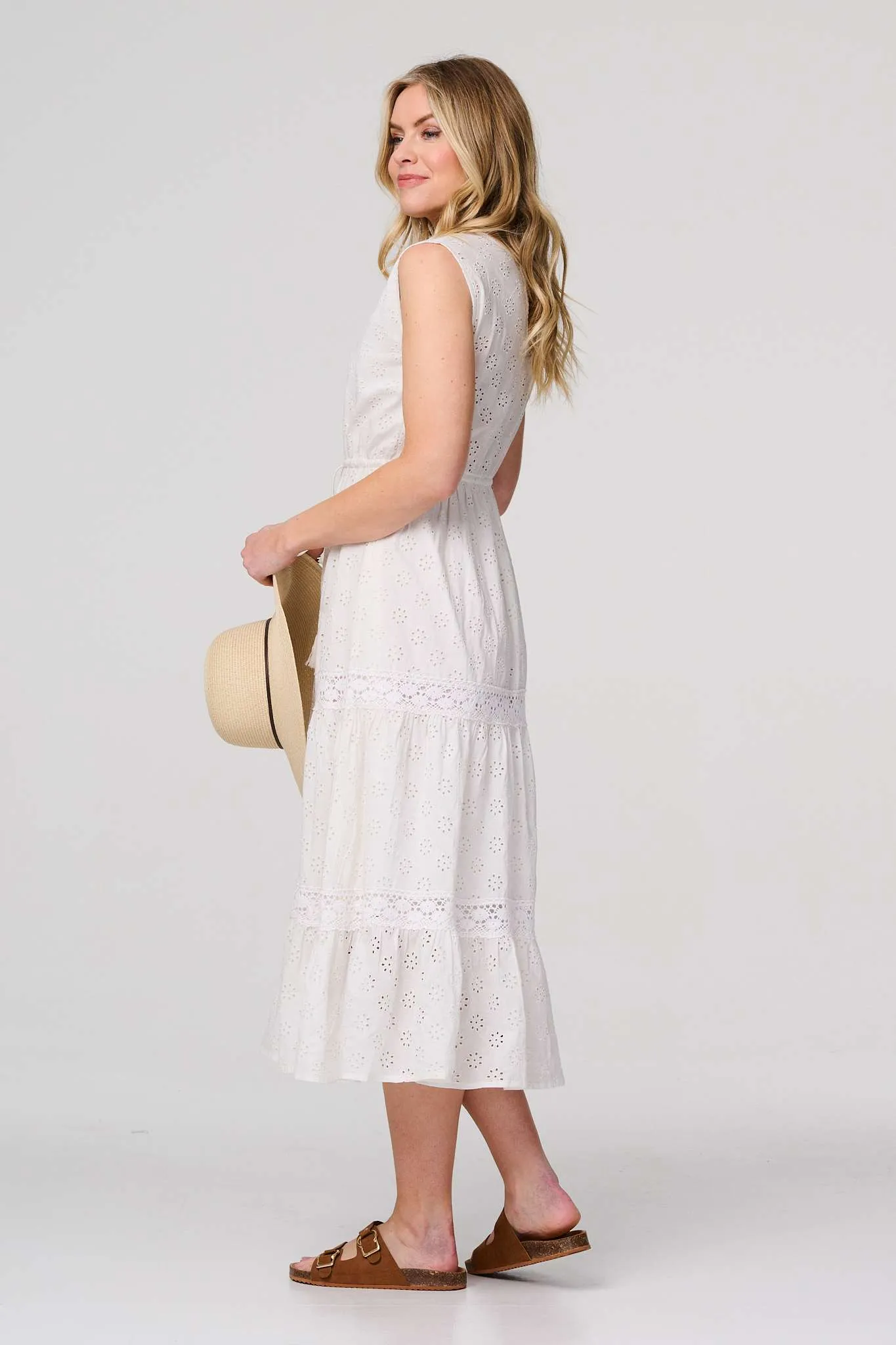 Broderie Anglaise Tiered Dress