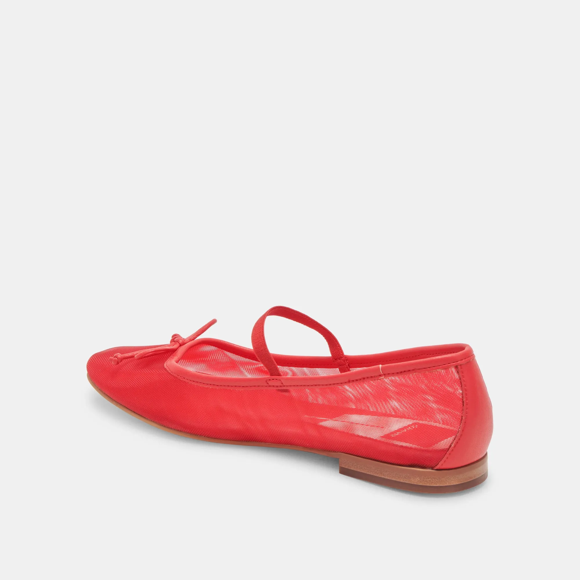 CADEL BALLET FLATS RED MESH