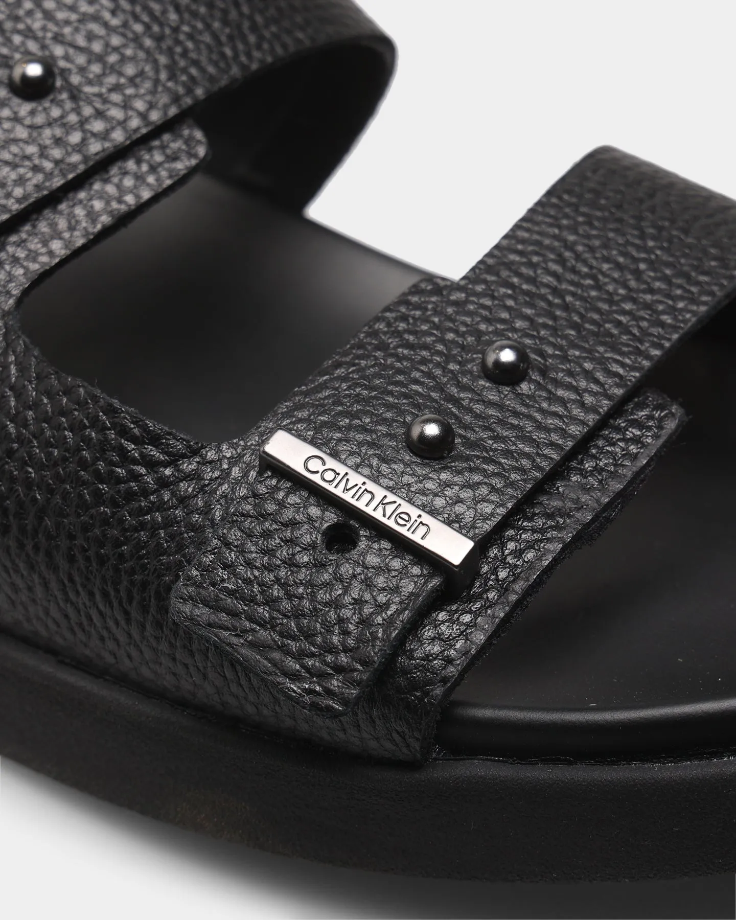 Calvin Klein Leather Sandals CK Black