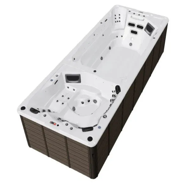 Canadian Spa Co. St. Lawrence Swim Spa Dual Zone 20 Ft. 17-person 73-Jet New