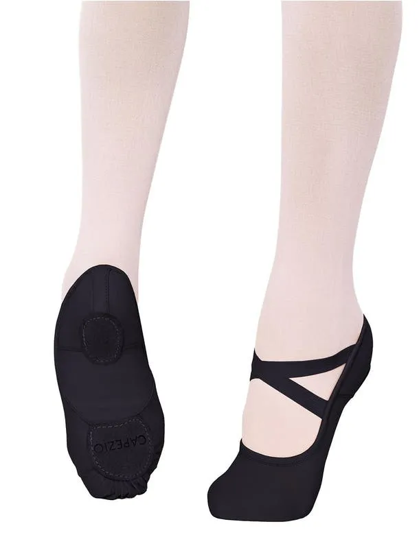 Canvas Split Sole Hanami Black Ballet Shoe by Capezio 2037w