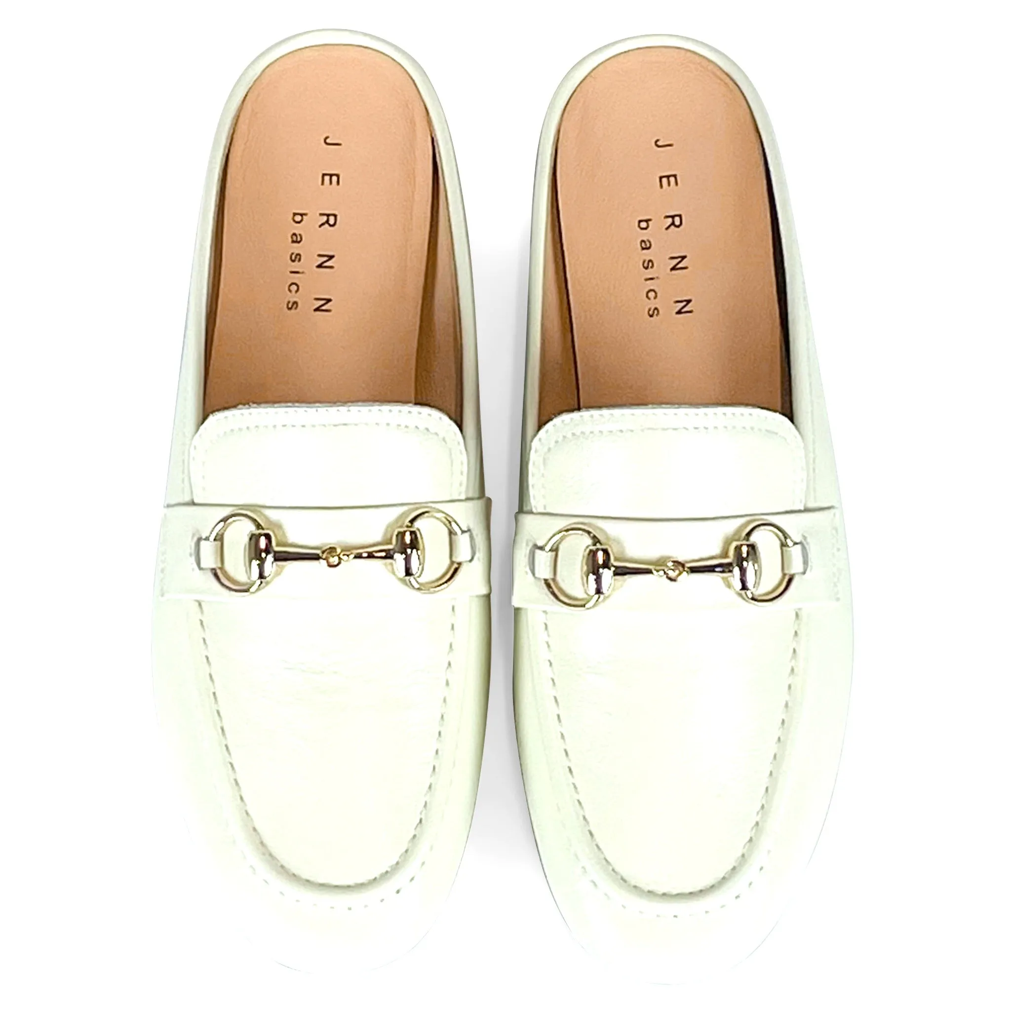 Classic Italian leather loafer mules with horsebit detail