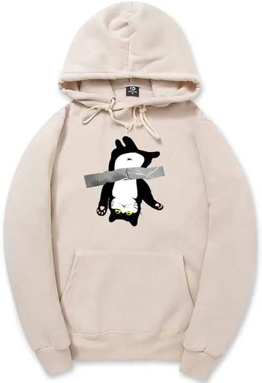 CORIRESHA Cat Lover Hoodie Long Sleeve Drawstring Kangaroo Pocket Cute Sweatshirt