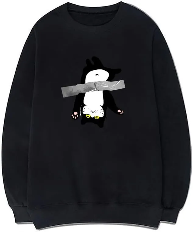 CORIRESHA Cat Lover Pullover Crew Neck Long Sleeve Cotton Cute Sweatshirt