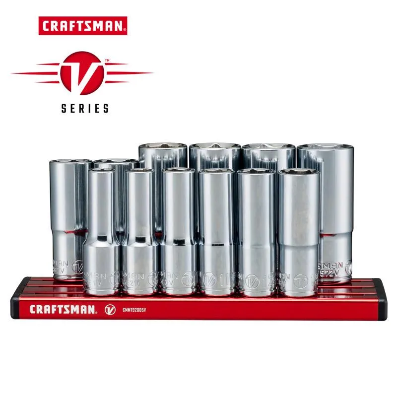 Craftsman V-Series 3/8 in. drive Metric 6 Point Deep Socket Set 12 pc