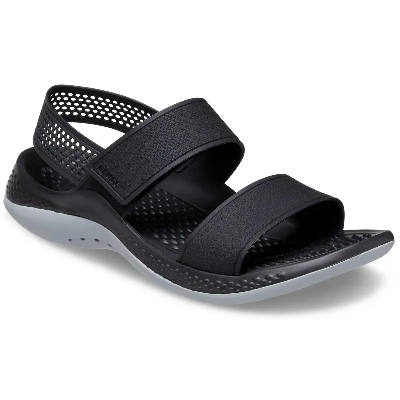 CROCS WOMENS LITERIDE 360 SANDAL - BLACK/LIGHT GREY