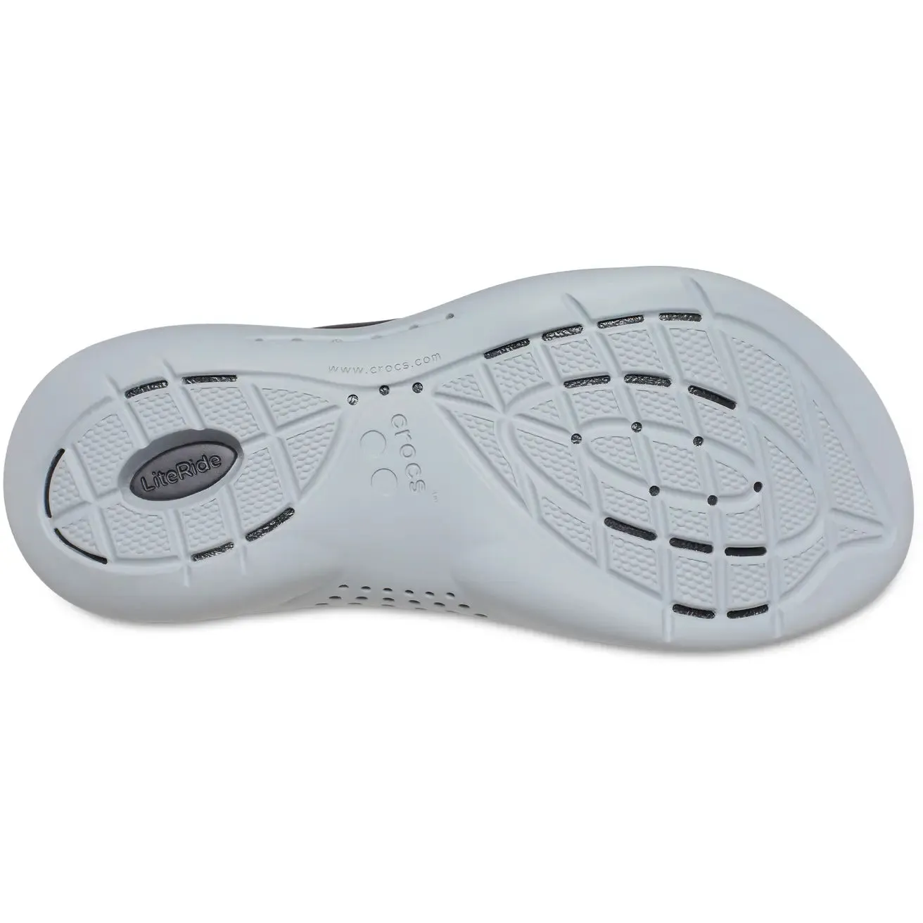 CROCS WOMENS LITERIDE 360 SANDAL - BLACK/LIGHT GREY