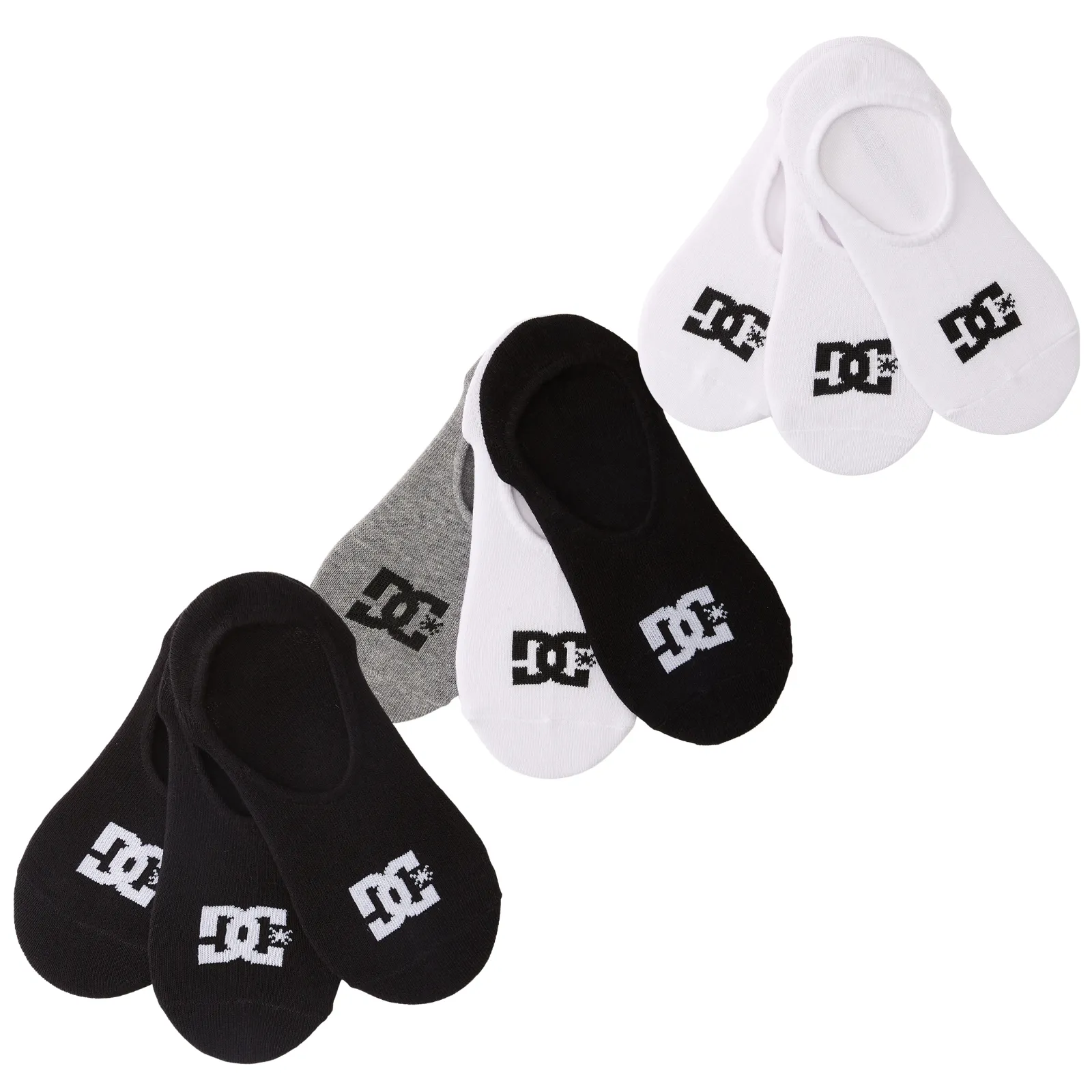 DC Shoes Mens SPP Liner Invisible Trainer Socks - 3 Pair Pack - 7-11UK