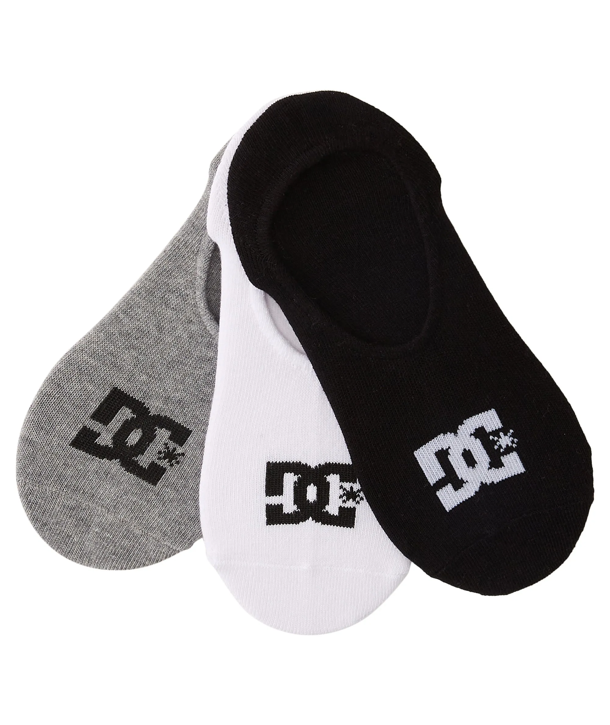 DC Shoes Mens SPP Liner Invisible Trainer Socks - 3 Pair Pack - 7-11UK