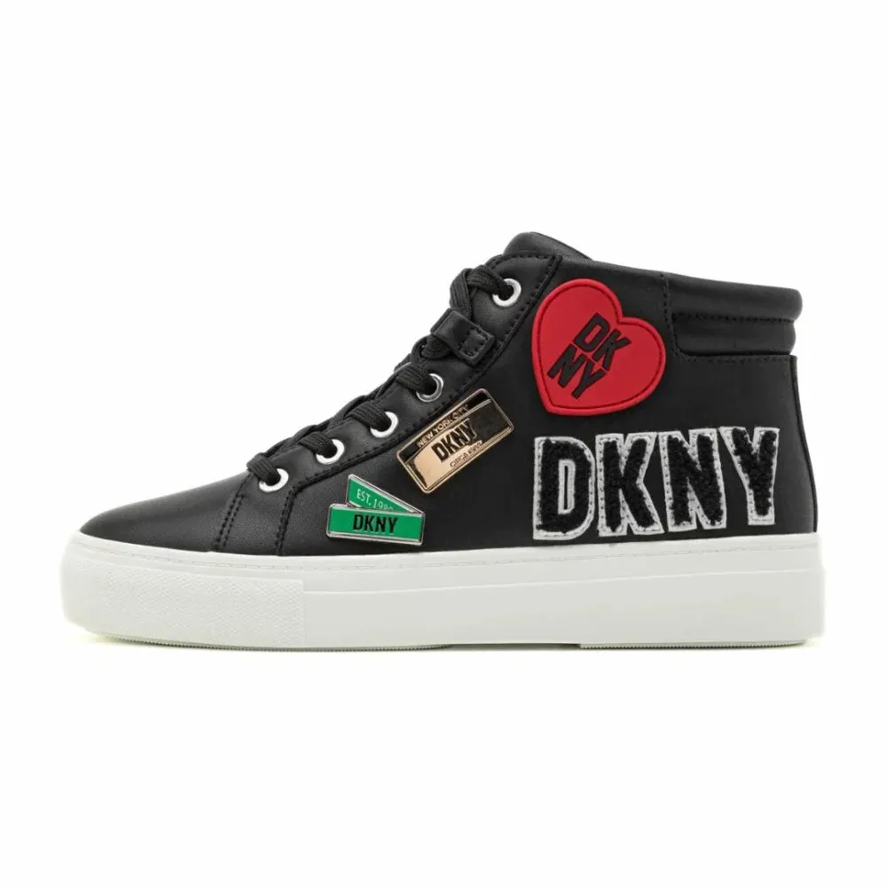 DKNY Coreen City Signs Lace Up Sneakers K1423000-BLK