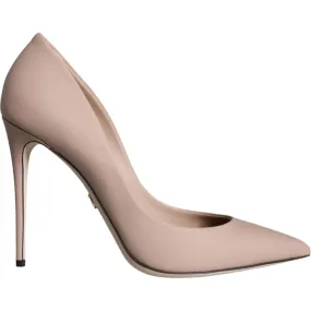 Dolce & Gabbana Beige Leather Stiletto Heels Pumps Shoes