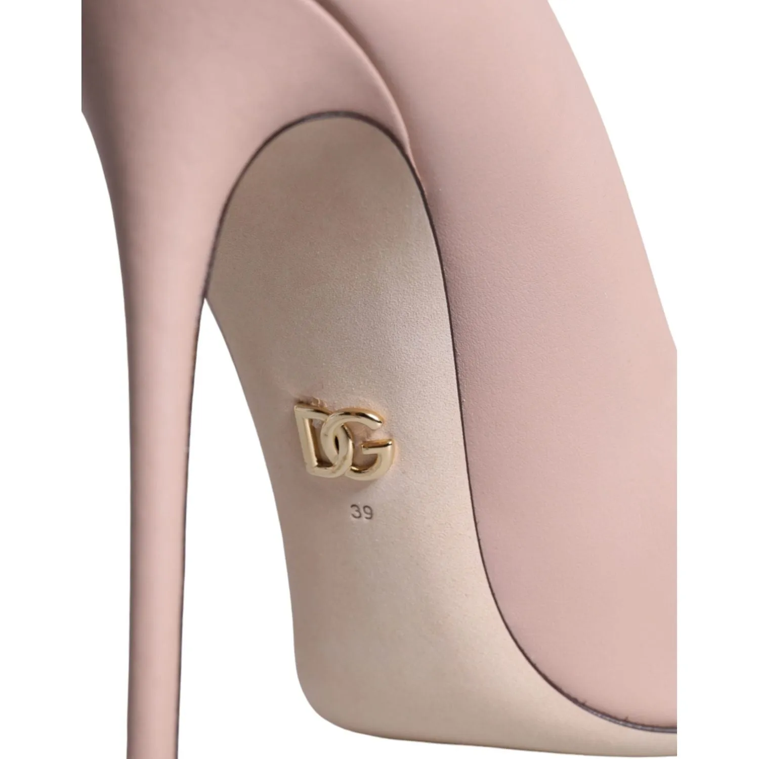 Dolce & Gabbana Beige Leather Stiletto Heels Pumps Shoes