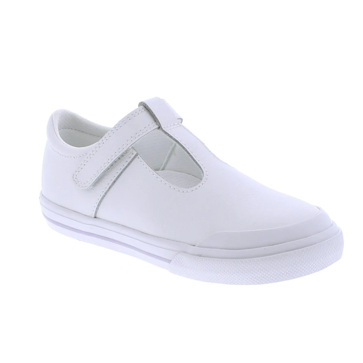 Drew T-Strap - White Leather