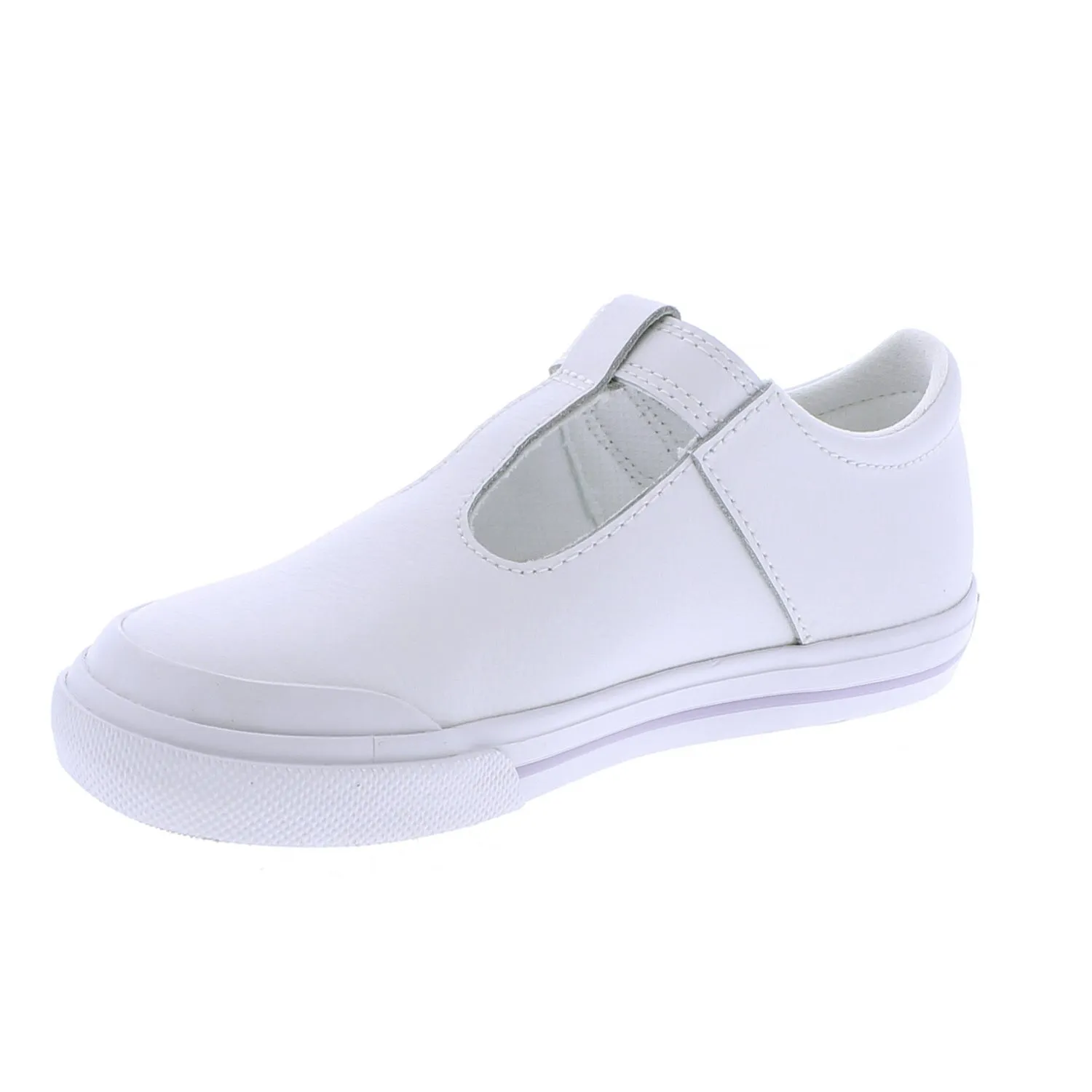 Drew T-Strap - White Leather