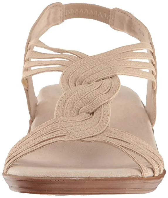 Easy Street Women's Natara Flat Sandal, Natural (Women)