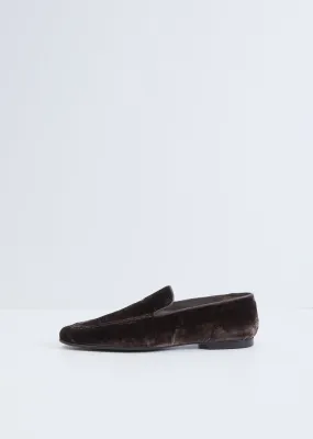 Edmeé Velvet Loafers — Brown