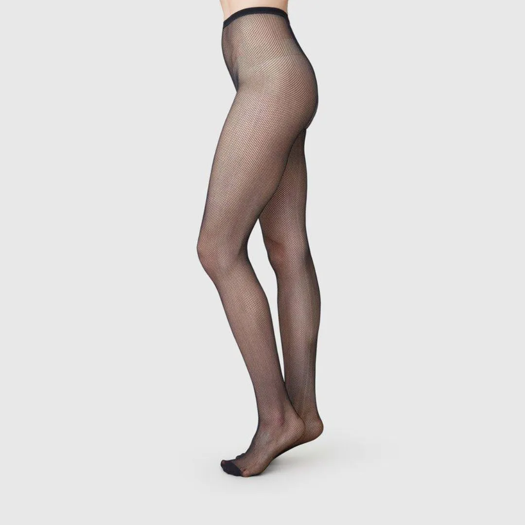 Elvira Micro Net Tights: Black