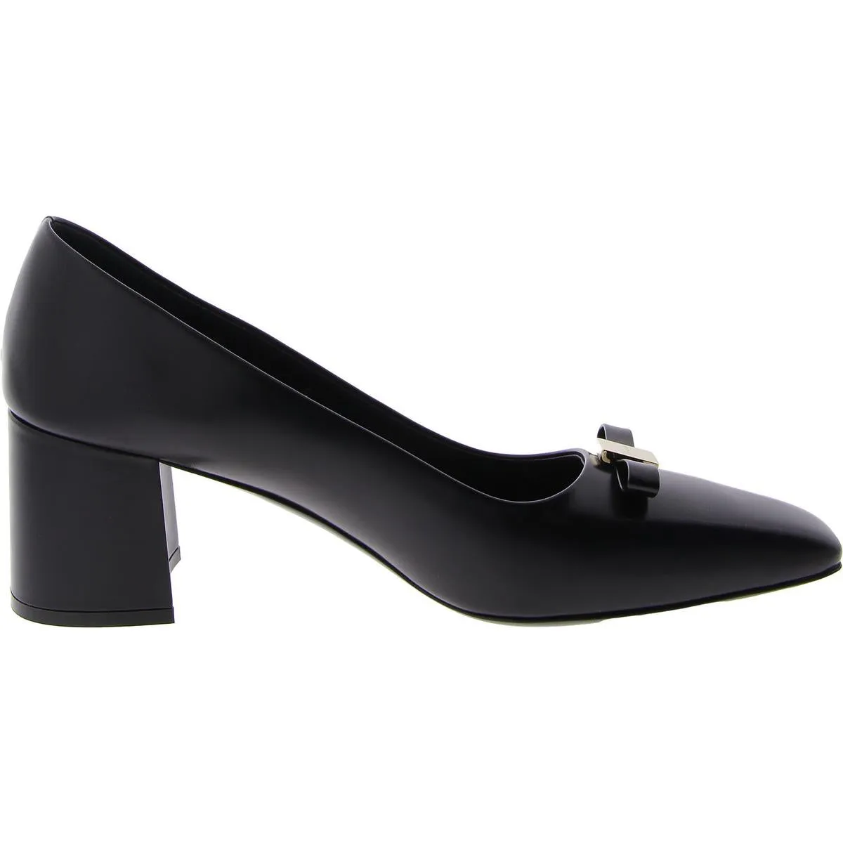 Ferragamo Womens Lena 60 Faux Leather Slip-On Pumps