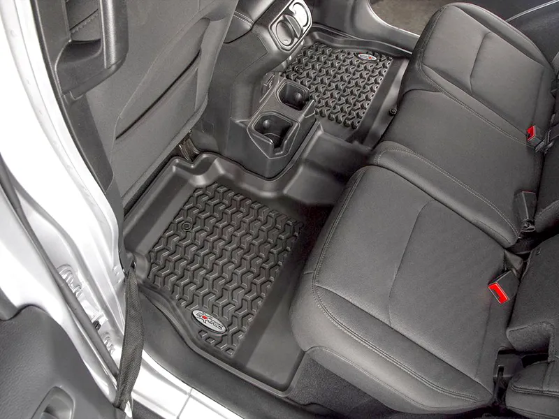 FORTEC Custom Molded Floor Liners by Rugged Ridge in Black for 18-up Jeep Wrangler JL & 20-up Gladiator JTUnlimited