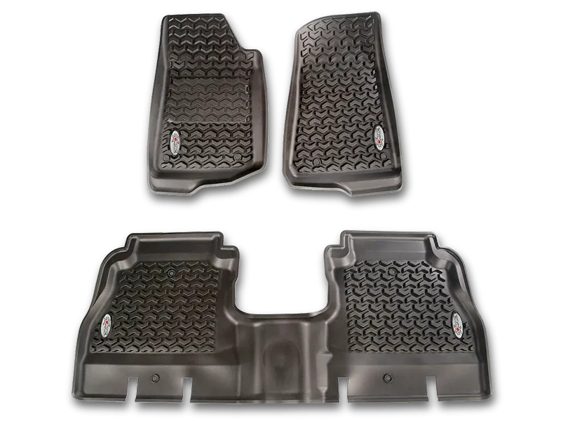 FORTEC Custom Molded Floor Liners by Rugged Ridge in Black for 18-up Jeep Wrangler JL & 20-up Gladiator JTUnlimited