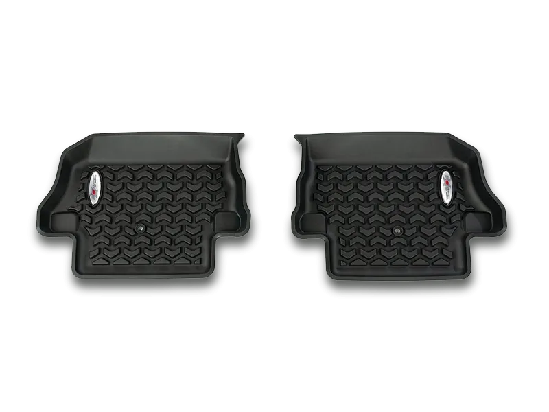 FORTEC Custom Molded Floor Liners by Rugged Ridge in Black for 18-up Jeep Wrangler JL & 20-up Gladiator JTUnlimited