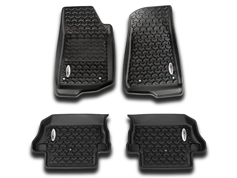 FORTEC Custom Molded Floor Liners by Rugged Ridge in Black for 18-up Jeep Wrangler JL & 20-up Gladiator JTUnlimited