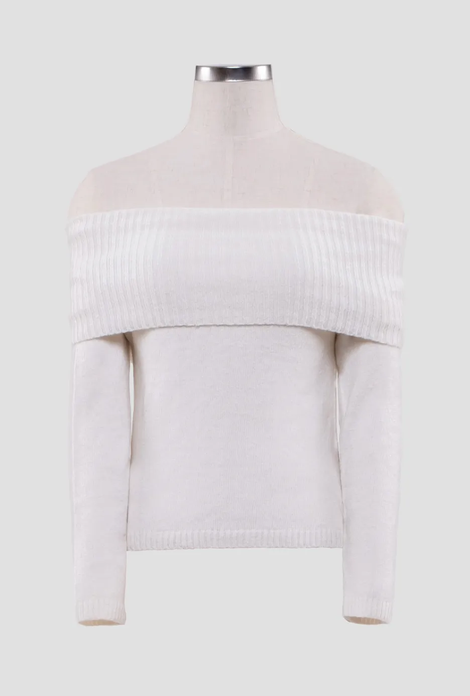 Gia Off the Shoulder Pullover White