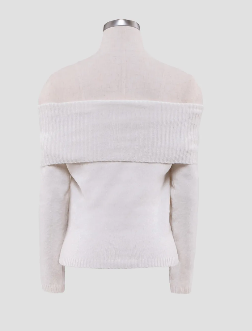 Gia Off the Shoulder Pullover White