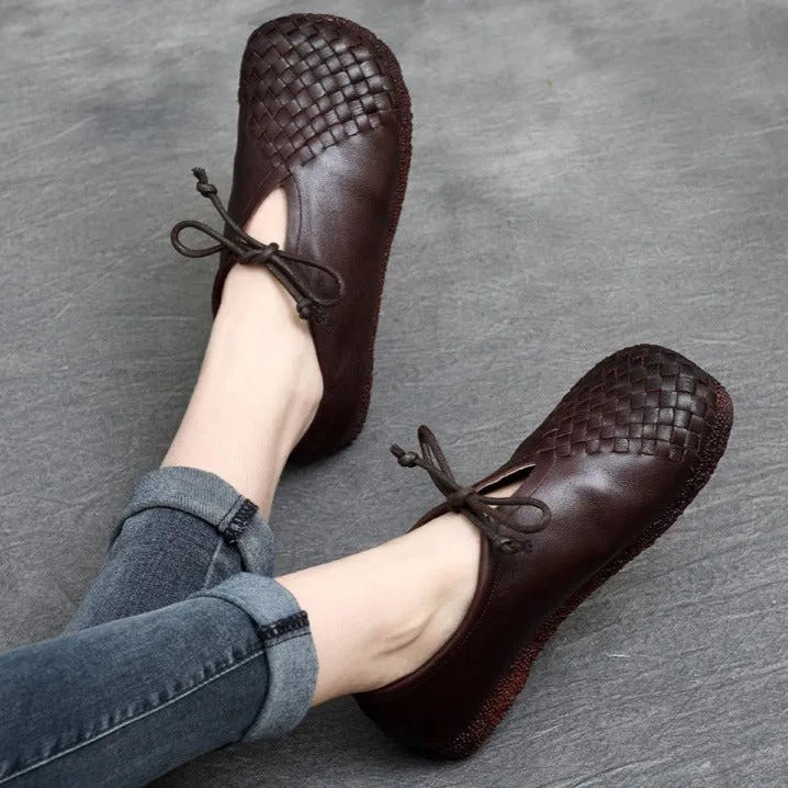 Handmade Leather Shoes for Women Soft Sole Shoes Flat