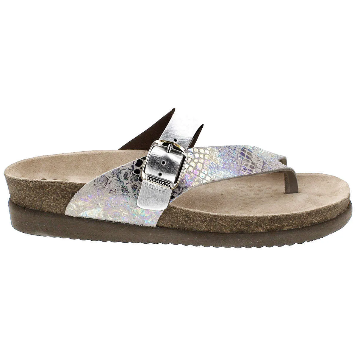 Helen Mix Metallic Leather Women's Slide Sandals