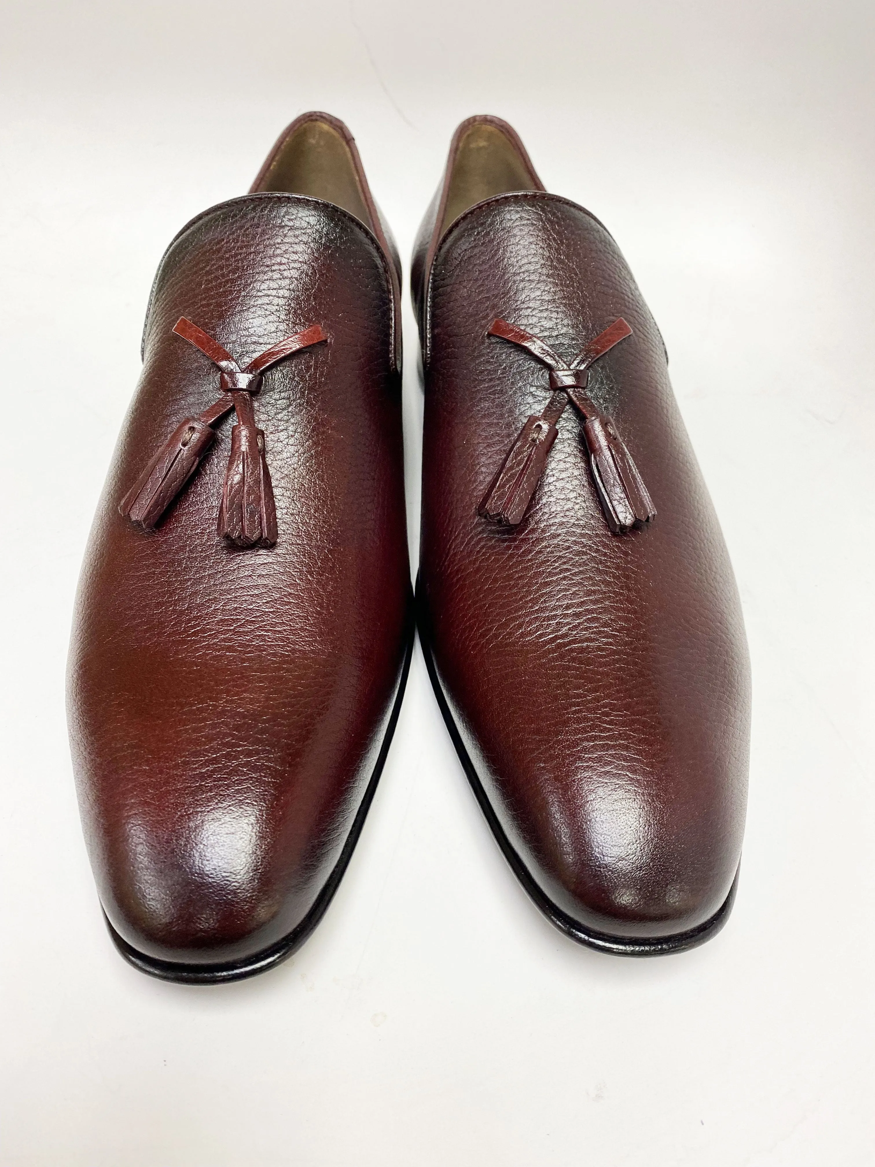 Jean Pierre Deerskin Tasseled Loafer Burgundy